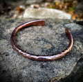 Solid Hammered Copper Bracelet