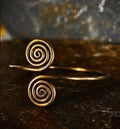 Solid Celtic Spiral Bronze Wrist Torque