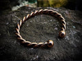 Twisted Bronze Viking Wrist Torque