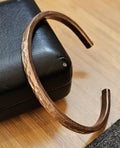 Solid Hammered Bronze Cuff Bracelet