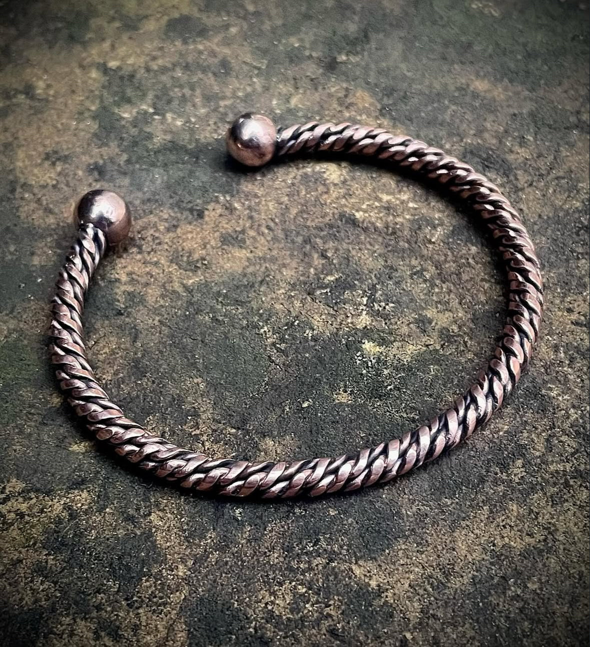 Braided Bronze Viking Wrist Torque