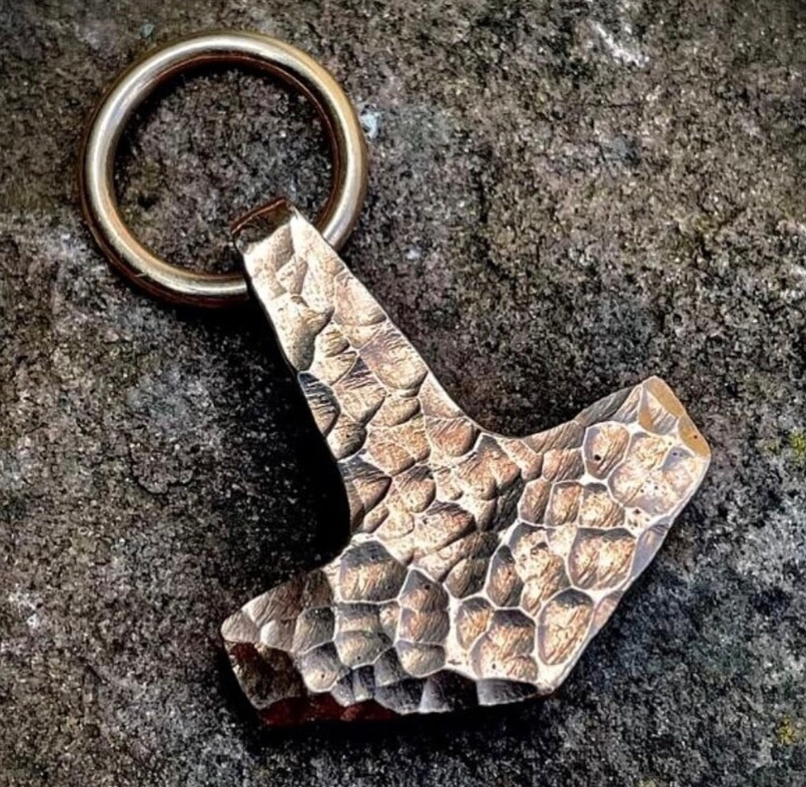 Orme Solid Hammered Bronze Mjölnir Pendant