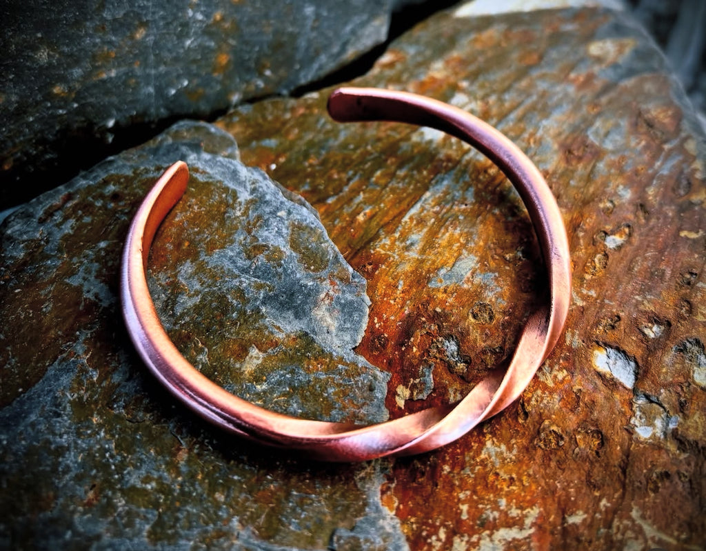 Solid Twisted Copper Cuff Bracelet